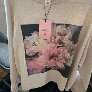 Helena Christensen X H&M flowers sweatshirt